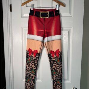 Sexy Santa Holiday Leggings NEVER WORN